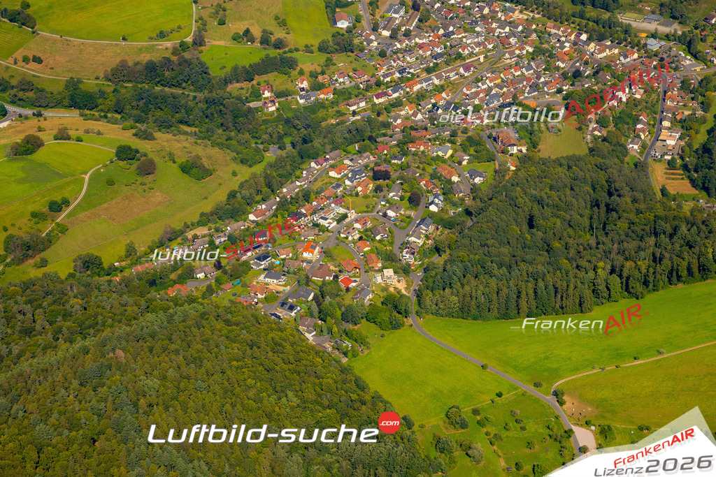 Das Luftbild zeigt :  Heimbuchenthal - Die Luftaufnahme wurde 2024 vom UL-Flugzeug aus erstellt ( keine Drohne ) - Hochauflösende Luftaufnahme - Für grossformatige Ausdrucke geeignet. Die Geschenkidee !Mit Lizenz und Bildrechte bestellbar