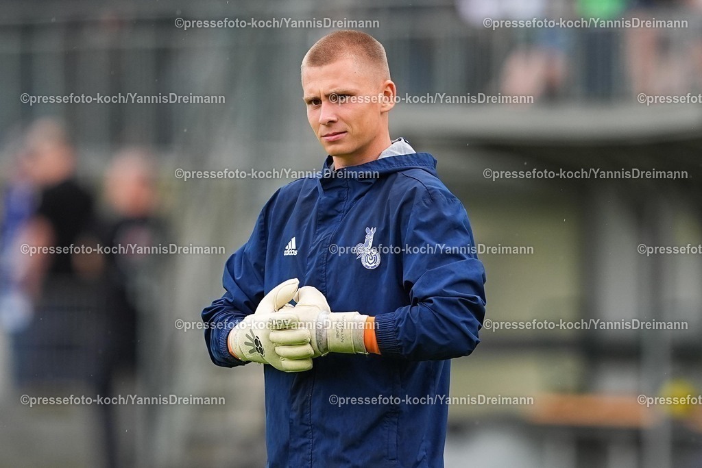 xYDR16072501008 | 16.07.2025, xydrx, Fußball, VFB Homberg - MSV Duisburg, Testspiel, PCC-Stadion: Maximilian Braune (MSV Duisburg #1)