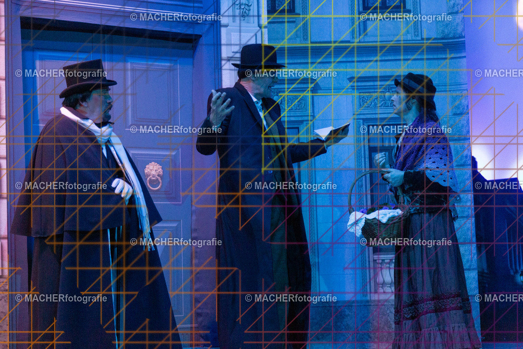 014_MFL-2025 | Portraitbilder von Regisseur; Darsteller; Techniker; Maske; Kostüme; Chor; Musiker; Bilderserie der Generalprobe und der Premierenvorstellung, Szenenbilder; Ausdrucksstudien; Bühnenüberblick; Bühnenkulissen; Pressefotos inkl. Redaktionsfoto Darstellergruppe.