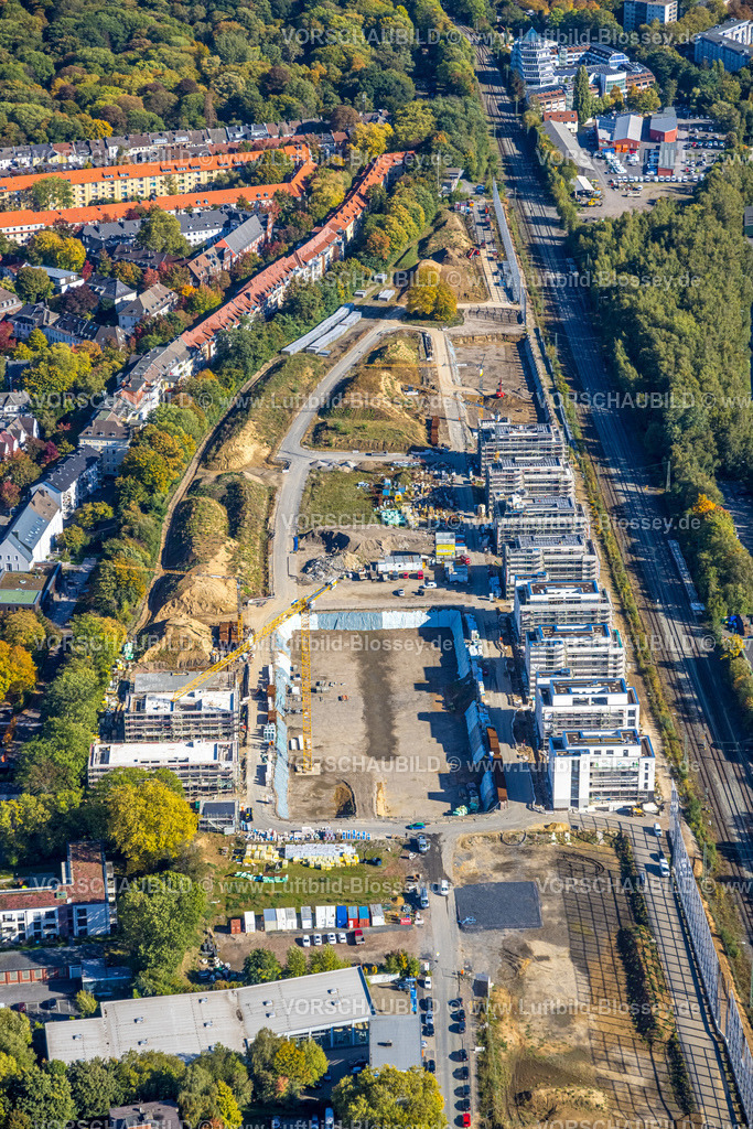 Dortmund221000366 | Luftbild, Baustelle Kronprinzenviertel für Neubau von Wohnungen, Am Wasserturm Südbahnhof, Westfalendamm, Dortmund, Ruhrgebiet, Nordrhein-Westfalen, Deutschland