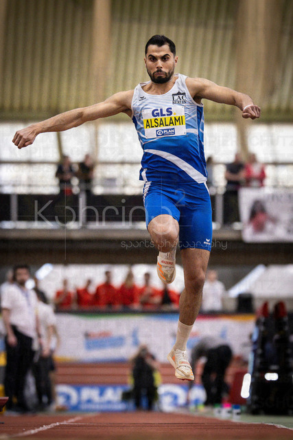 Deutsche Leichtathletik-Hallenmeisterschaften; Dortmund, 01.03.2026 | Mohammad Amin Alsalami (LAC BERLIN); Deutsche Leichtathletik-Hallenmeisterschaften am 01.03.2026 in der Helmut-Körnig-Halle in Dortmund. 