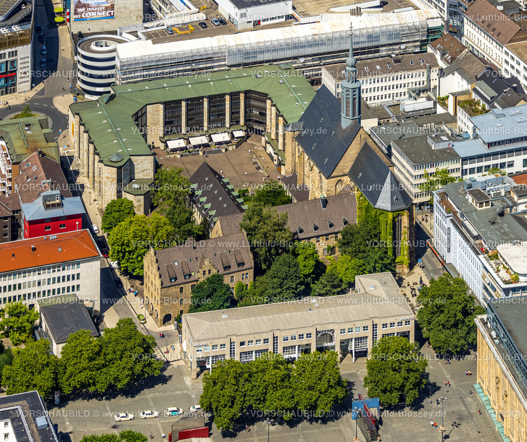 Dortmund220705367 | Luftbild, Kath. Probsteikirche St. Johannes Baptist, Propsteihof, City, Dortmund, Ruhrgebiet, Nordrhein-Westfalen, Deutschland