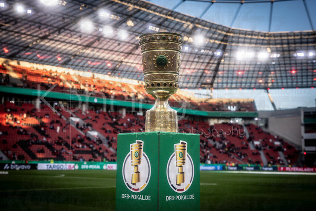DFB Cup semifinal match Bayer 04 Leverkusen vs. FC Bayern Munich, 22.04.2026 | LEVERKUSEN, GERMANY - APRIL 22, 2026: The DFB Cup before the German DFB Cup semifinal match between Bayer 04 Leverkusen vs. FC Bayern Munich at BayArena on April 22, 2026 in Leverkusen, Germany. DFL REGULATIONS PROHIBIT ANY USE OF PHOTOGRAPHS AS IMAGE SEQUENCES AND/OR QUASI-VIDEO.