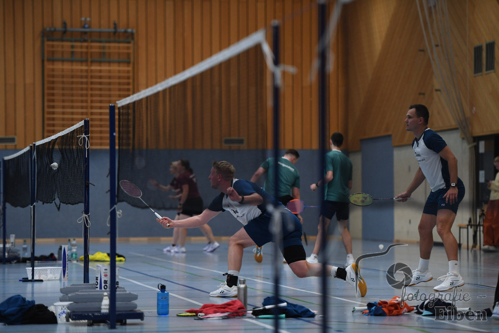 Badminton TV Metjendorf | Herren Doppel, Frank Juchim und Tim Struckenschneider; Badminton TV Metjendorf am 26.10.2025 in Metjendorf (Sporthalle Auf dem Kamp); Photo: Philip Eiben 2025 - Realisiert mit Pictrs.com