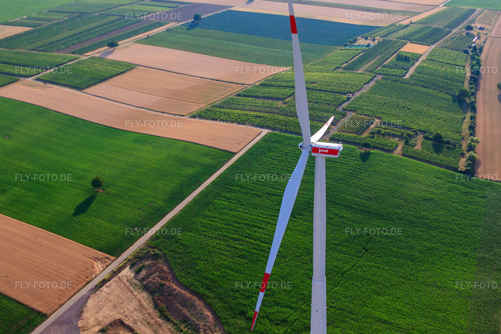 Luftbild: Windparkbaustellen in Offenbach an der Queich im Bundesland Rheinland-Pfalz in Deutschland. Foto: IMG_69718.jpg vom 04.07.2014 durch Werner Riehm/FLY-FOTO.de