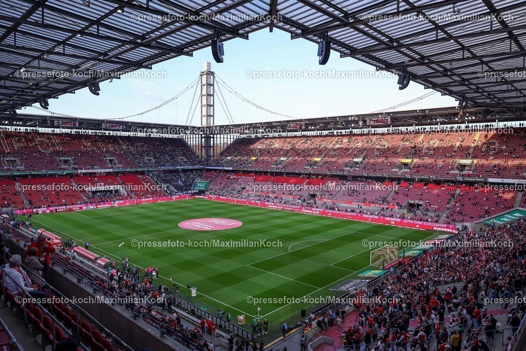 1FC05042502103 | 05.04.2025, Fußball, 1. FC Köln - Hertha BSC, 2.. Fußball Bundesliga, 28. Spieltag, RheinEnergie-STADION, Saison 2024 2025: Innenansicht Spielfeld Stadioninnenansicht Übersicht Feature Tribüne Tribünen Symbolbild Symbolfoto ÜbersichtsbildDFB regulations prohibit any use of photographs as image sequences and or quasi-video.