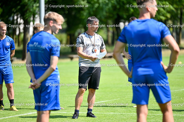 AUT, FC Blau Weiss Linz Trainingsstart Herbst 2023-24 | 26.06.2023, Linz, AUT, FC Blau Weiss Linz Trainingsstart Herbst 2023-24, im Bild Gerald Scheiblehner, Trainer FC Blau Weiss Linz (Blau Weiss Linz)