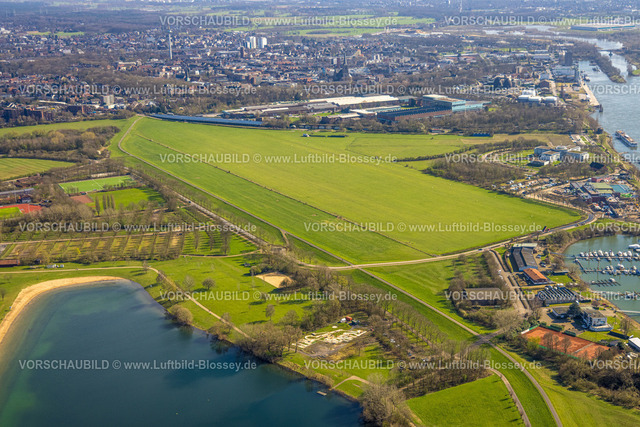 Wesel240311135 | Luftbild, Auesee, Strandbad Auesee Wesel Beach, Flugplatz Wesel-Römerwardt, Feldmark, Wesel, Nordrhein-Westfalen, Deutschland