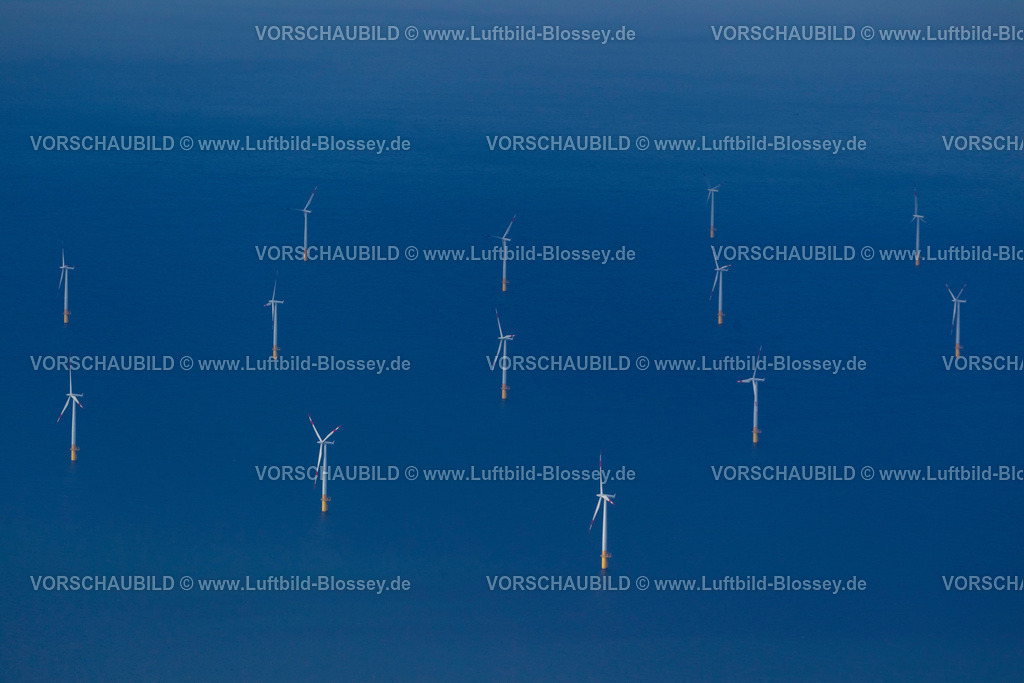 Zingst12082380OffShoreWindkraft | Windpark EnBW Baltic 1, Offshore-Windpark in der Ostsee vor der Küste Mecklenburg-Vorpommerns, nördlich der Halbinsel Fischland-Darß-Zingst, Windkraftwerk, Windenergie , Darßer Ort, Ostsee, Mecklenburg-Vorpommern, Deutschland, Europa