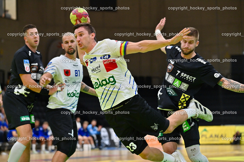 HSG Holding Graz vs. SC Ferlach 16.9.2022 | #23 KOCBEK Jure, #7 JENSTERLE Jurij, #81 MILICEVIC Adrian