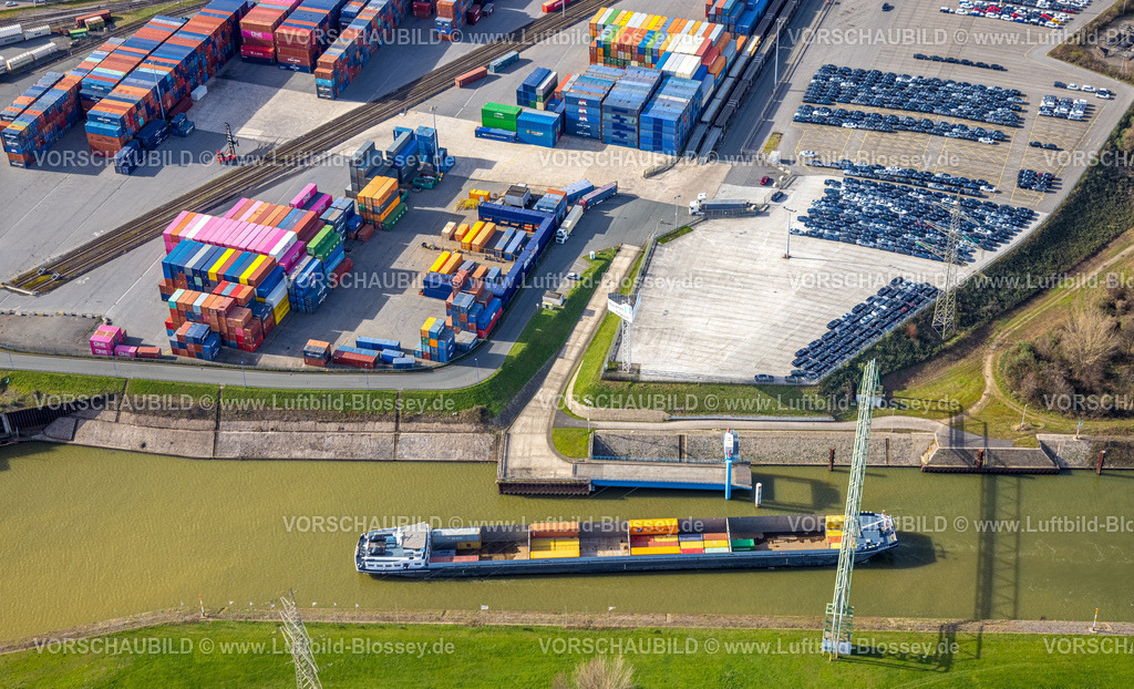 Duisburg230302878 | Luftbild, logport I, Containerhafen, Duisburg Hafen D3T Duisburg Trimodal Terminal, AutomobilLogistik, Friemersheim, Duisburg, Ruhrgebiet, Nordrhein-Westfalen, Deutschland