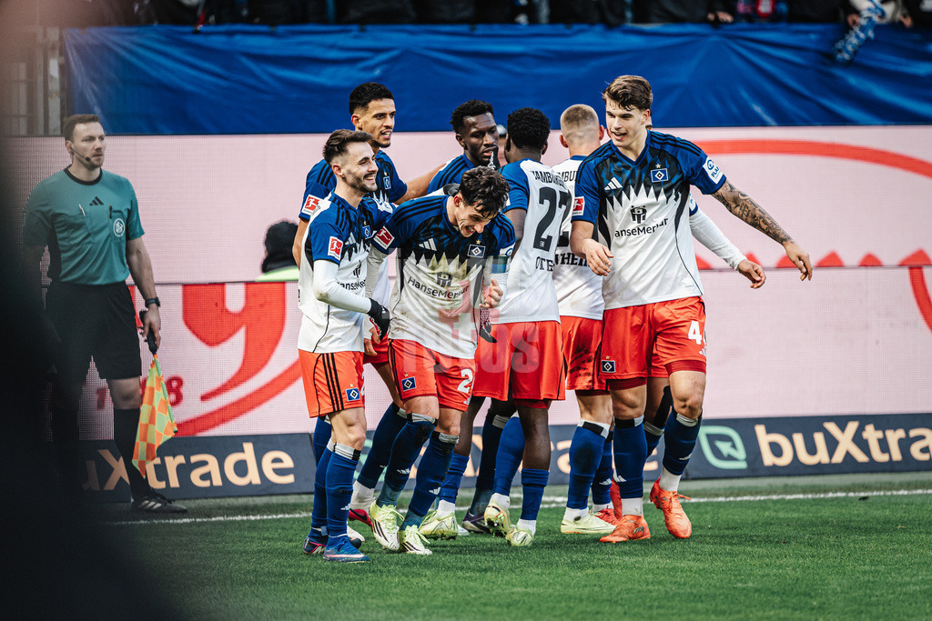 Fußball | Männer | Saison 2025/2026 | 1. Fußball-Bundesliga | 22. Spieltag | Hamburger SV vs. 1. FC Union Berlin | 14.02.2026 | Torjubel Nicolas Capaldo (#24, HSV)