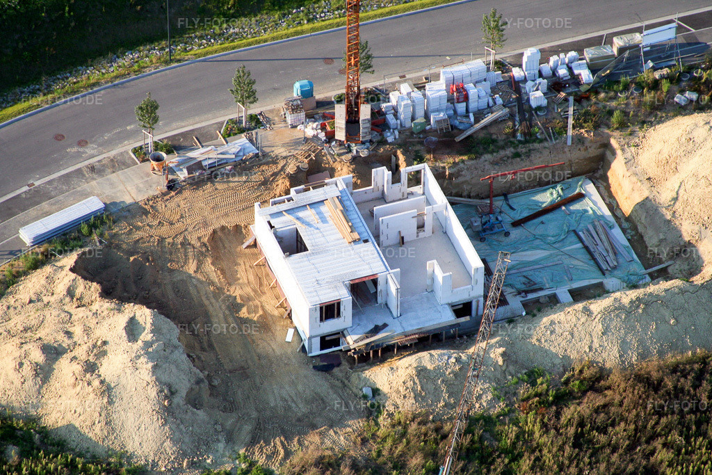 Luftbild: Neubaugebiet Am Höhenweg in Kandel im Bundesland Rheinland-Pfalz in Deutschland. Foto: IMG_7392.jpg vom 25.08.2007 durch Werner Riehm/FLY-FOTO.de