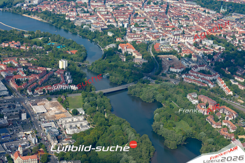 aktuelles Luftbild von Woehrdersee Nuernberg  - Luftaufnahme wurde 2019 von https://frankenair.de mittels Flugzeug (keine Drohne) erstellt.