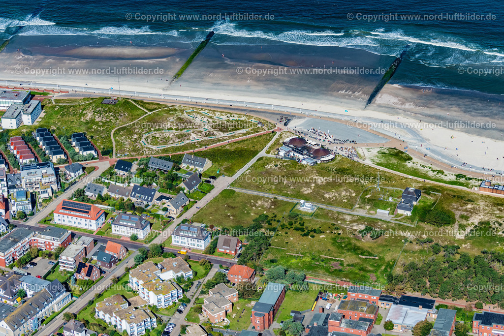 Norderney_Surf_Cafe_ELS_6891050923 | NORDERNEY 05.09.2023 Gebäude des Restaurant " Surfcafe " am Nordstrand der Insel Norderney im Bundesland Niedersachsen, Deutschland. // Building of the restaurant "Surfcafe" on the northern beach of the island of Norderney in the state Lower Saxony, Germany. Foto: Martin Elsen