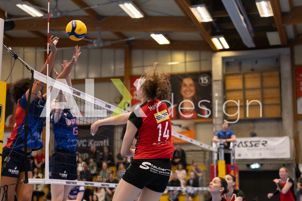 Volleyball I Frauen I Saison 2025-2026 I Volleyball NLA | Women I 1/2 Finals I  VC Kanti Schaffhausen - Sm'Aesch Pfeffingen I 07.03.2026 | 14 Josipa Marković (HR) (VC Kanti Schaffhausen) – Aussen - Realisiert mit Pictrs.com