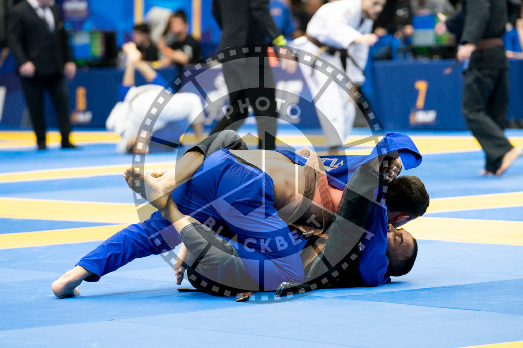 20240124PBB00230 | Fighters compete during the second day of the IBJJF European Championship in Paris, France, on January 24, 2024.