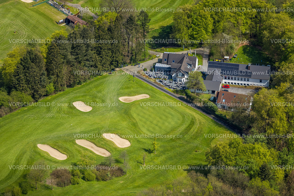 Velbert230407278Langenberg | Luftbild, Golfplatz, Golfclub Velbert Gut Kuhlendahl, Clubhaus, Golfschule.NRW, Kuhlendahl, Velbert, Ruhrgebiet, Nordrhein-Westfalen, Deutschland