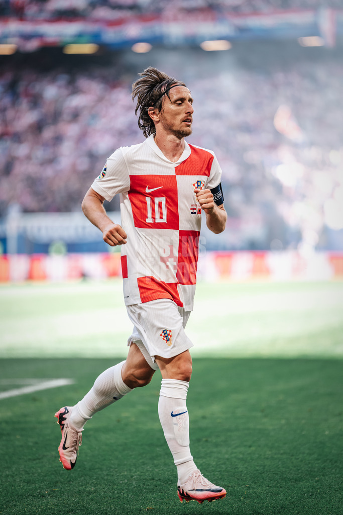 Fußball | Herren | UEFA-Fußball-Europameisterschaft 2024 | Gruppe B | Kroatien vs. Albanien | 19.06.2024 | Luka Modric (#10, Kroatien)