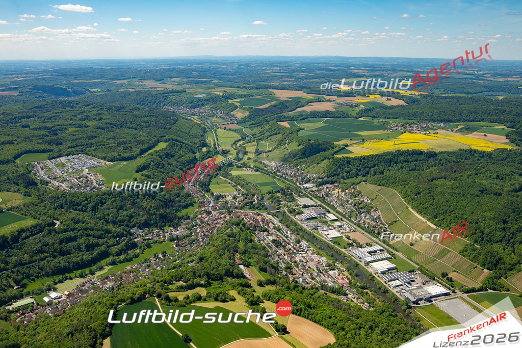 Geschenkidee Neu Wülfingen bei Forchtenberg -Die Luftbildaufnahme wurde 2025 vom UL-Flugzeug heraus erstellt ( keine Drohne ) - Hochauflösende Luftaufnahme -Nicht vergleichbar mit Google Maps oder Satelittenbilder- Die Geschenkidee !Mit Lizenz und Bildrechte bestellbar