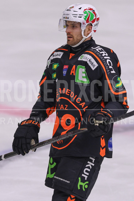 ICE Hockey League: Moser Medical Graz 99ers vs HC TIWAG Innsbruck – Die Haie | Graz, Austria,31.Jan.26 - ICE HOCKEY - ICE Hockey League, Graz 99ers vs HC Innsbruck. The image shows Kasper Kotkansalo (99ers).