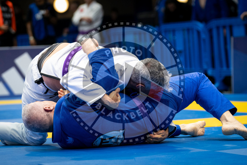20240125PBB00710 | Fighters compete during the sixth day of the Brazilian Jiu-jitsu European Championship of the IBJJF in Paris, France, on January 25, 2024.