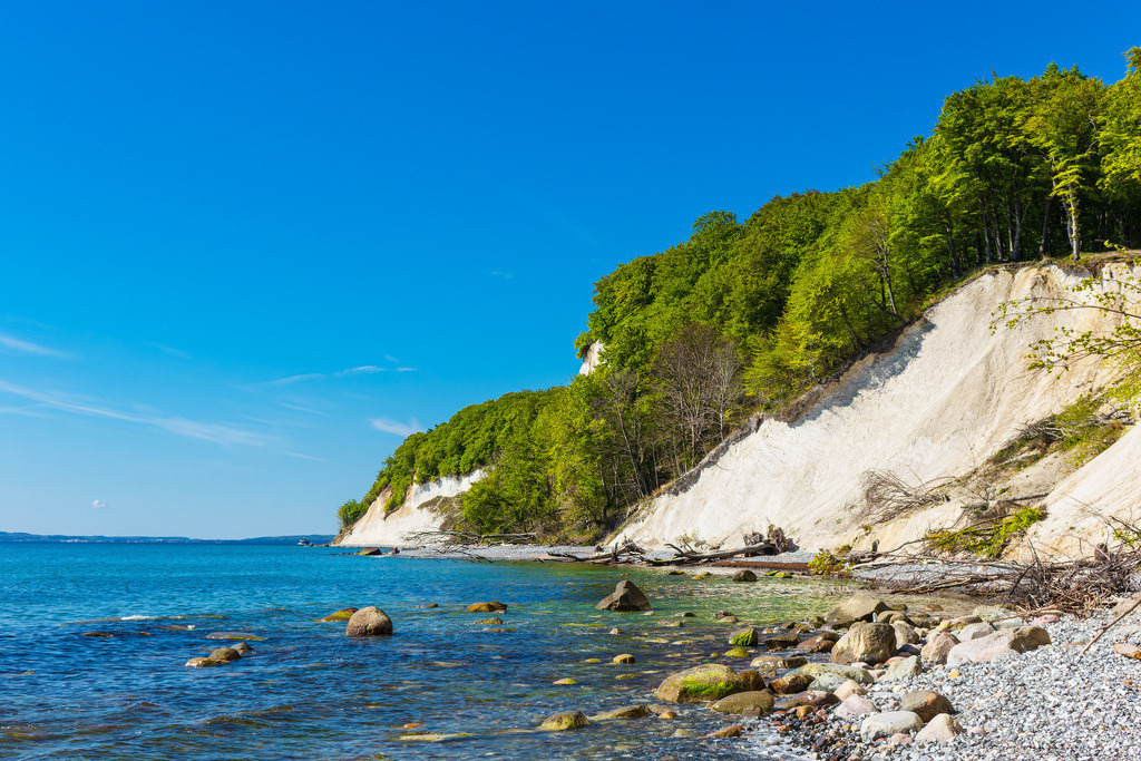 Kreidefelsen an der Küste der Ostsee auf der Insel Rügen | Kreidefelsen an der Küste der Ostsee auf der Insel Rügen.