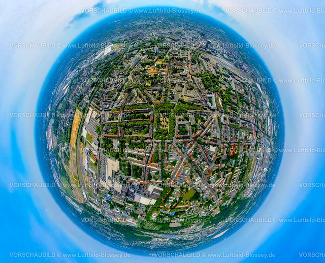 Dortmund240590434Nordmarkt_Mallinkrodtstrasse | Luftbild, Wohngebiet Nordmarkt Platz grüne Lunge mit Bäumen und Gartenanlagen, Baumallee Lortzingstraße, Schleswiger Straße und Mallinckrodtstraße, Erdkugel, Fisheye Aufnahme, Fischaugen Aufnahme, 360 Grad Aufnahme, tiny world, little planet, fisheye Bild, Dorstfelder Brücke, Dortmund, Ruhrgebiet, Nordrhein-Westfalen, Deutschland