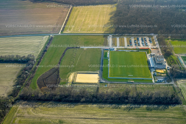 Hamm240306790 | Luftbild, Westfalia Sportpark, Neubau Sportplatz mit Tribünen sowie Vereinsgebäude mit Sport-Kindertagesstätte, Fußballstadion An der Lohschule, Sportverein Westfalia Rhynern e.V., Parkplätze, Stadtbezirk Rhynern, Hamm, Ruhrgebiet, Nordrhein-Westfalen, Deutschland