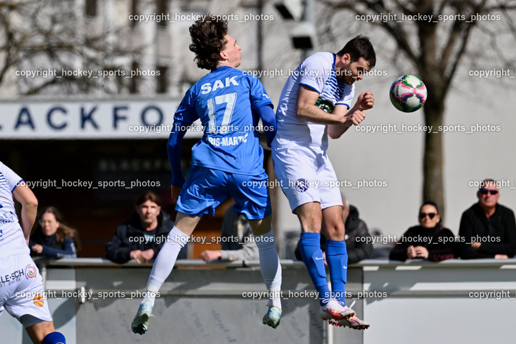 SAK vs. Dellach Gail | #17 Jan Sasa Ogris-Martic SAK, #32 Martin Jantschgi Dellach Gail, SAK vs. Dellach Gail, SAK vs. Dellach Gail am 22.03.2025 in Klagenfurt (Sportpark Welzenegg), Austria, (Photo by Bernd Stefan)