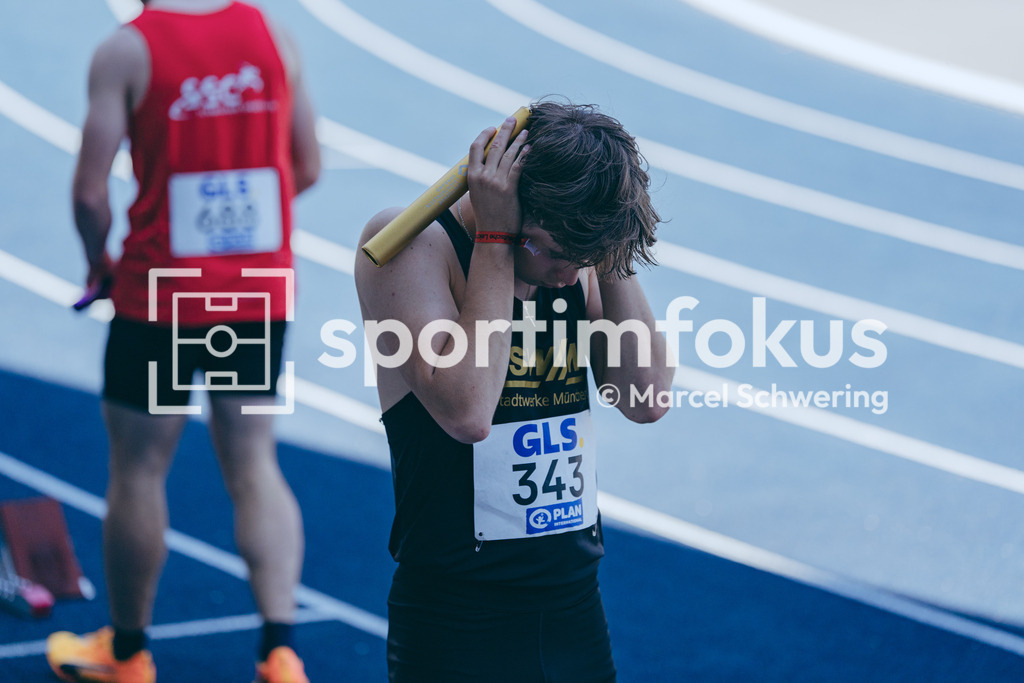 Deutsche Meisterschaften U20 / U16 2026 | Niklas Sternjak, LG Stadtwerke München, 343, 4x100-Meter-Staffel, Deutsche Meisterschaften der U20 &amp; U16 2026, Lohrheidestadion Bochum-Wattenscheid, 10.07.2026. Foto: Marcel Schwering / sportimfokus - Realisiert mit Pictrs.com