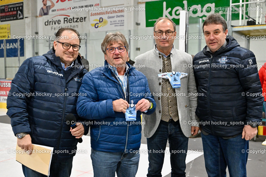 ESC Soccerzone Steindorf 50 Jahr Feier 26.2.2023 | Sportlicher Leiter ESC Steindorf Armin Rac, Bürgermeister Steindorf Georg Kavalar, Obmann ESC Steindorf Hans Tschernutter