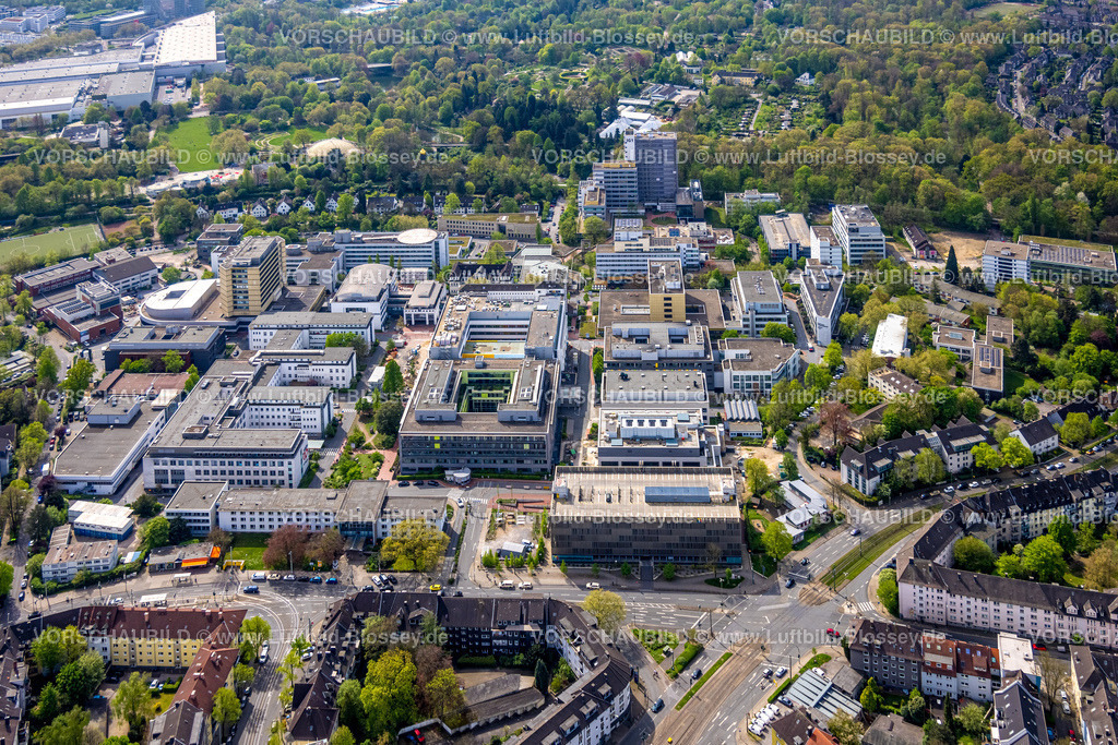Essen240400883 | Luftbild, Universitätsklinikum Duisburg-Essen Gelände, Holsterhausen, Essen, Ruhrgebiet, Nordrhein-Westfalen, Deutschland