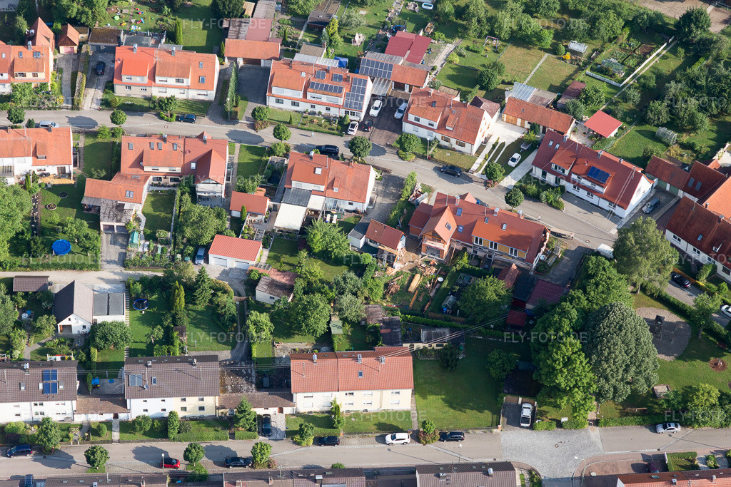 Luftbild: Tannenbergstr im Ortsteil Riedlingen in Donauwörth im Bundesland Bayern in Deutschland. Foto: IMG_101685.jpg vom 08.07.2017 durch Werner Riehm/FLY-FOTO.de