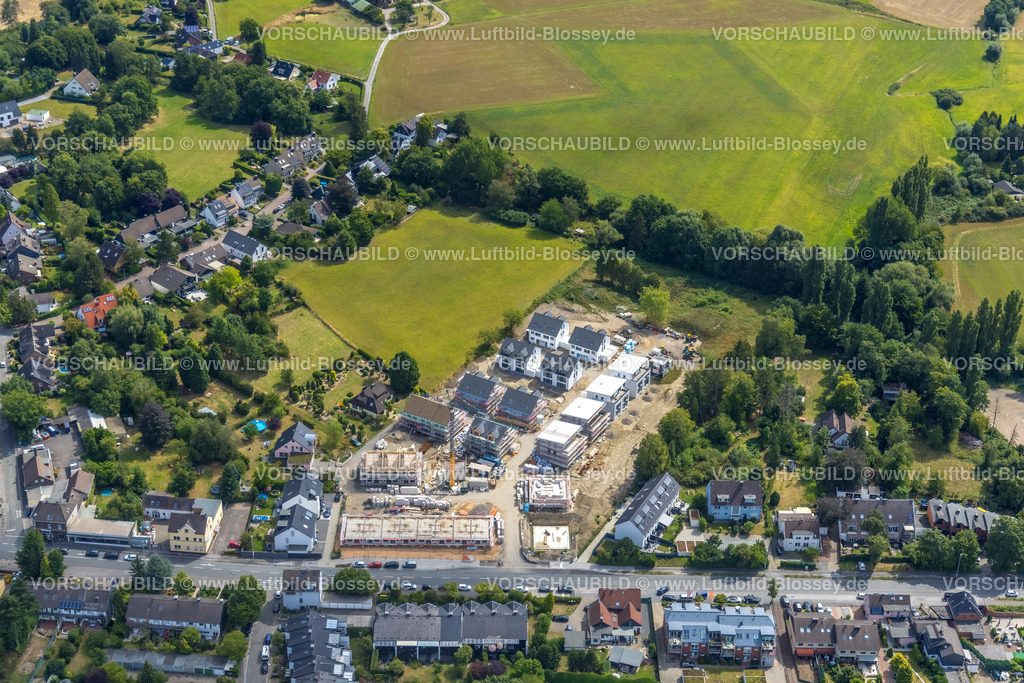 Muelheim220802740 | Luftbild, Baustelle altes Rumbaum Gelände mit Neubau Wohnsiedlung Kölner Straße in Selbeck, Saarn - Süd, Mülheim an der Ruhr, Ruhrgebiet, Nordrhein-Westfalen, Deutschland