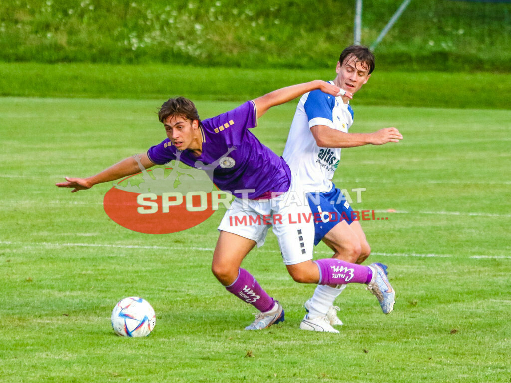 Austria Klagenfurt Amateure - SK Treibach 1-1, Kärntner Liga 2. Runde | David Hude (SK Treibach #6) Austria Klagenfurt Amateure - SK Treibach 1-1 am 08.08.2023 in Brückl
(Sportplatz), Austria, (Photo by Ernst Krawagner sport-fan.at) - Realisiert mit Pictrs.com