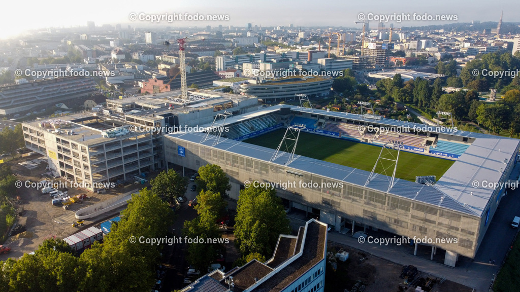 Linz_ Hafenstrasse_ Baustelle Moebel Lutz_ 20.09.2023-9 | 20.09.2023, Linz, AUT, Hafenstrasse, im Bild Baustelle Moebel Lutz, Donauparkstadion, Hofmann Personal Arena


Drohne