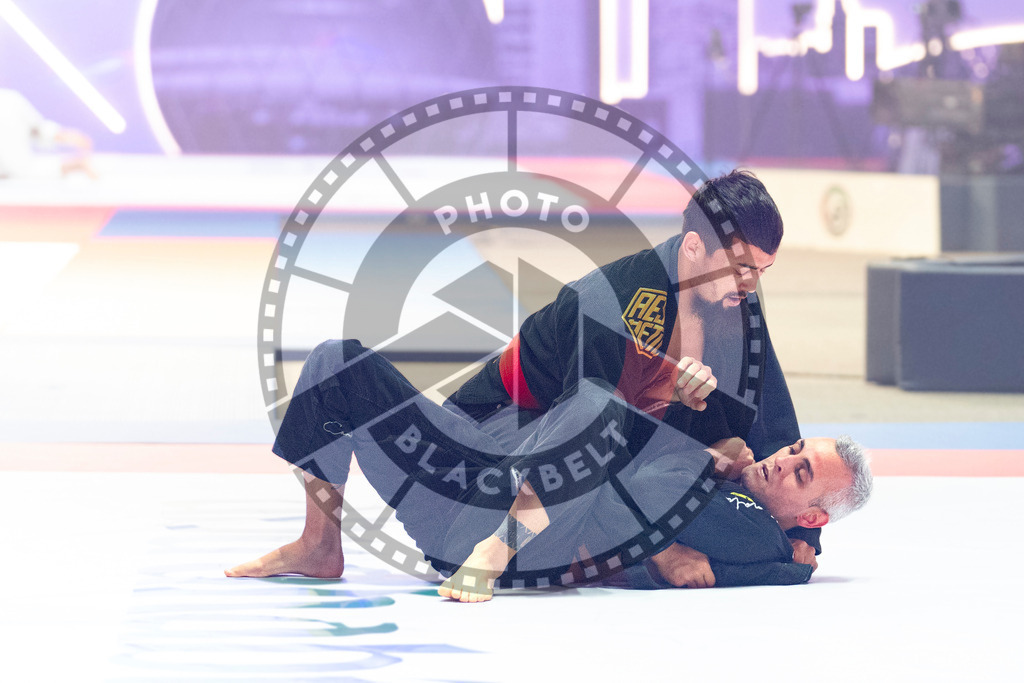 20231107PBB3634 | Fighters compete during the AJP World Master Championship in the Mubadala Arena in Abu Dhabi, Arab United Emirates, on November 7, 2023.