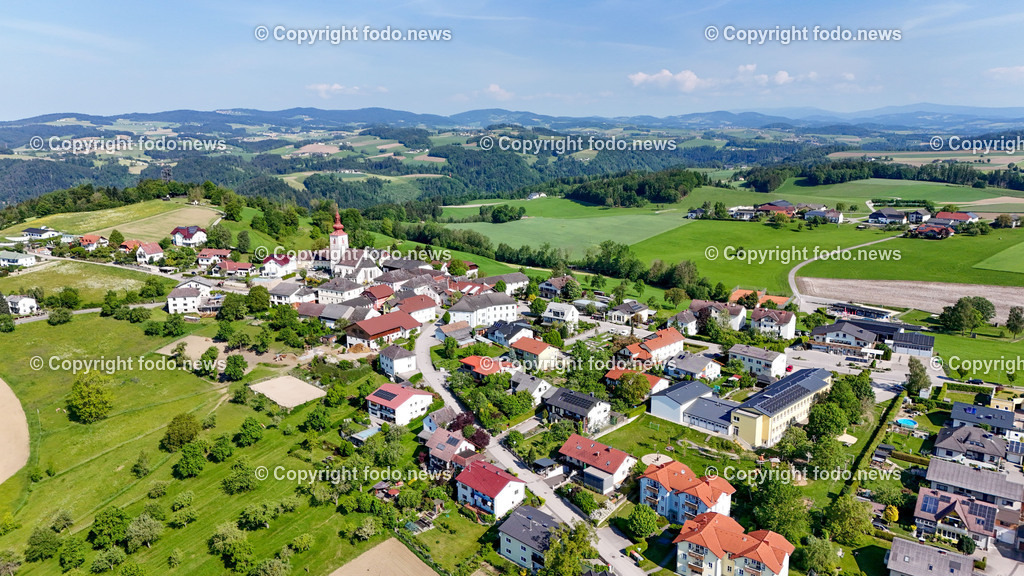 Kirchberg ob der Donau_ 12.05.2024-18 | 12.05.2024, Kirchberg ob der Donau, AUT, Kirchberg ob der Donau, im Bild Kirchberg ob der Donau, Ort, Kirche, Drohne