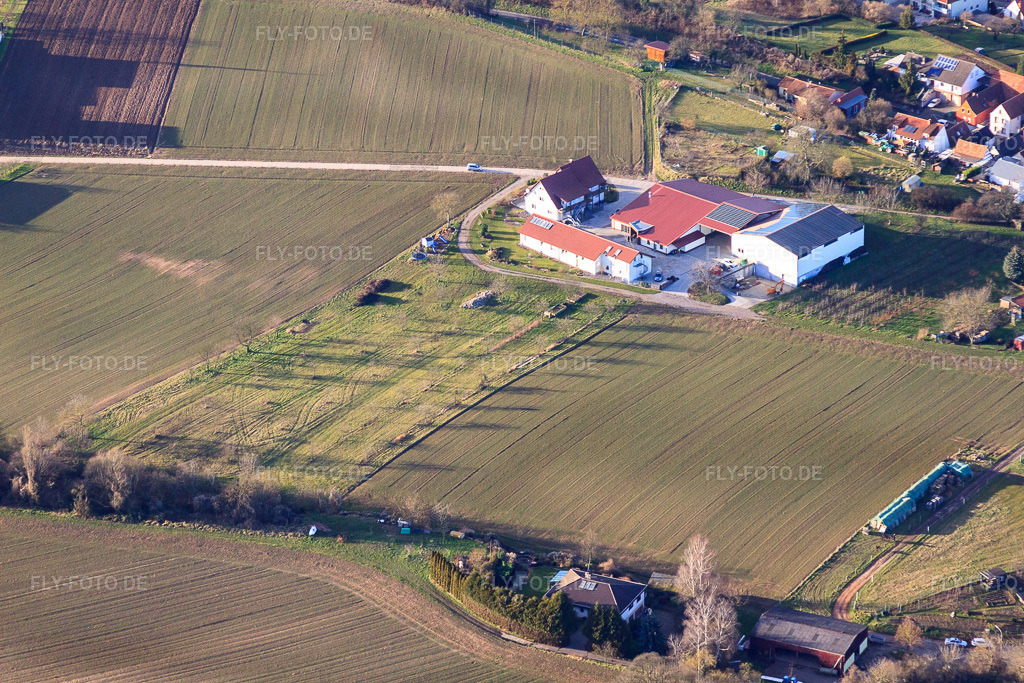 Luftbild: Weingut Friedrichshof im Ortsteil Ingenheim in Billigheim-Ingenheim im Bundesland Rheinland-Pfalz in Deutschland. Foto: IMG_61872.jpg vom 28.01.2014 durch Werner Riehm/FLY-FOTO.deAuflösung des Originals: 4752 x 3168 pxWeingut Friedrichshof | Weingut - Gästehaus - Vinothek