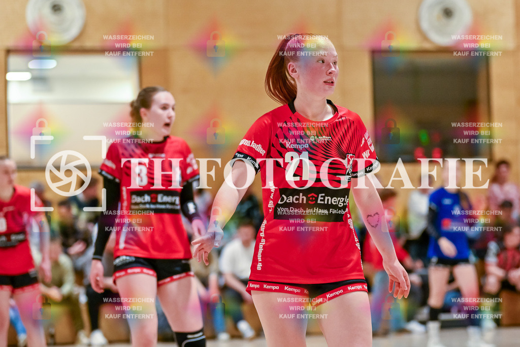 GER, SG Maulburg/Steinen - TuS Helmlingen, Frauen-Handball, Oberliga Suedbaden, 19. Spieltag, Saison 2024/2025, 23.03.2025 | Leonie Kiefer (SG Maulburg/Steinen, #03), Denise KahrschGER, SG Maulburg/Steinen - TuS Helmlingen, Frauen-Handball, Oberliga Suedbaden, 19. Spieltag, Saison 2024/2025, 23.03.2025Foto: TH Fotografie/Thomas Hess
