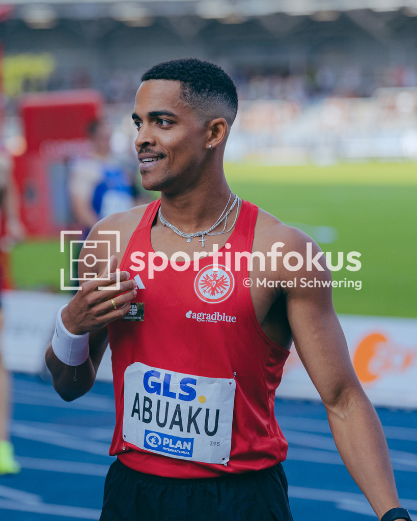 Deutsche Meisterschaften der Frauen und Männer 2026 | Joshua Abuaku, Eintracht Frankfurt e.V., 400 Meter Hürden, Halbfinale, Deutsche Meisterschaften der Frauen und Männer 2026, Lohrheidestadion Bochum-Wattenscheid, 25.07.2026. Foto: Marcel Schwering / sportimfokus - Realisiert mit Pictrs.com
