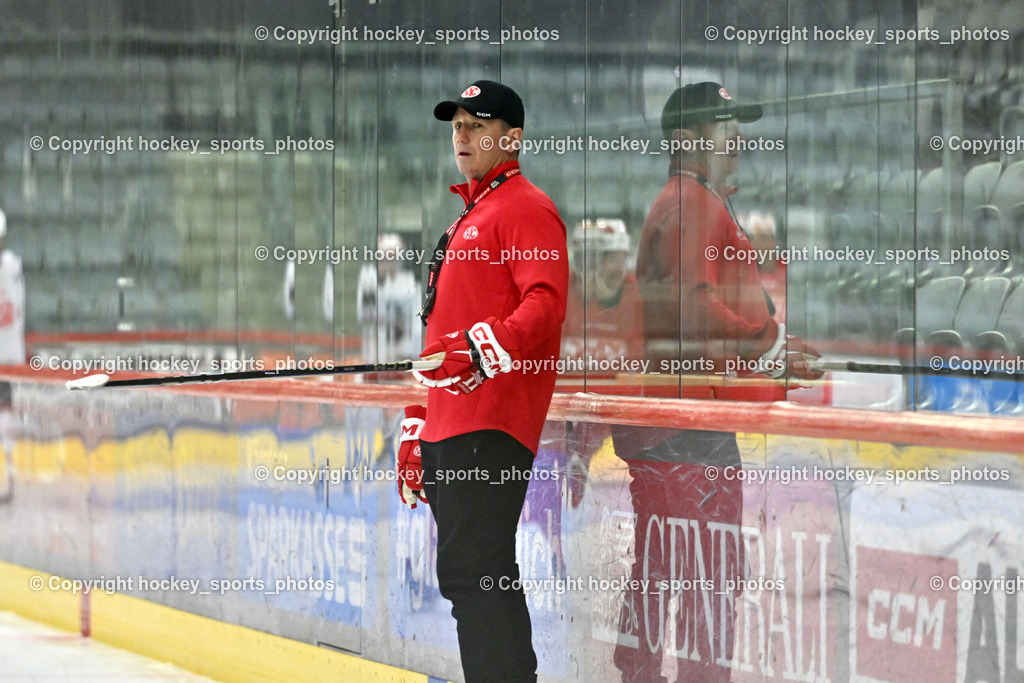 EC KAC Trainingsstart | Kirk Furey Headcoach EC KAC, EC KAC Trainingsstart, EC KAC Trainingsstart am 06.08.2025 in Klagenfurt (Heidi Horten Eishalle ), Austria, (Photo by Bernd Stefan)