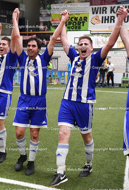 Hallenfussball; Stadtteilpokal Horb 2017/2018 | Hallenfussball; Stadtpokal Horb 2017/2018   04.01.201836. Turnier Ausrichter SV DiessenFINALESG Ahldorf / Muehlen - SG Dettlingen / Bittelbronn /DiessenJUBEL SG A /M; Tobias Schmollinger (re) und  Matchwinner Pascal Trick (li.) erzielte das Tor zum 1-0 Sieg FOTO: Pressefoto ULMER/Markus UlmerxxNOxMODELxRELEASExx