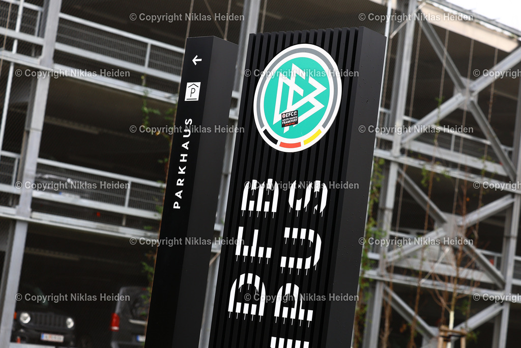 NH_News_DFBBundesgericht_Frankfurt_28022025 | Die Einfahrt des DFB-Campus in Frankfurt am Main.News/Stock I DFB-Campus I Verhandlung DFB-Bundesgericht I 28.02.2025