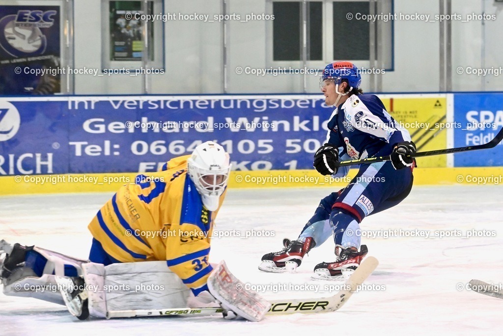 ESC Steindorf vs. EHC Althofen 13.1.2024 | #31 Horn Fabian, #91 Kravania Kristian