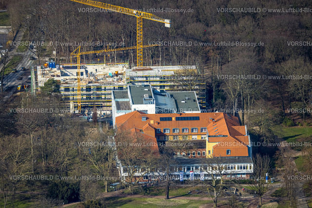 Hamm230216003 | Luftbild, Klinik für Manuelle Therapie, Baustelle und Neubau, Uentrop, Hamm, Ruhrgebiet, Nordrhein-Westfalen, Deutschland