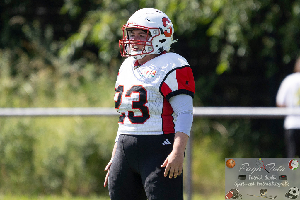 GFLW 1: German Football League Women 1: Rodgau Pioneers Ladies - Stuttgart Scorpions Sisters, 07.06.2026 | Annalena Welter (Stuttgart Scorpions Sisters #23), Freisteller, Portrait / Porträt, Rodgau Pioneers Ladies - Stuttgart Scorpions Sisters, Rodgau, Maingau-Energie-Stadion "Am Weichsee", 7.6.2026 - Realisiert mit Pictrs.com