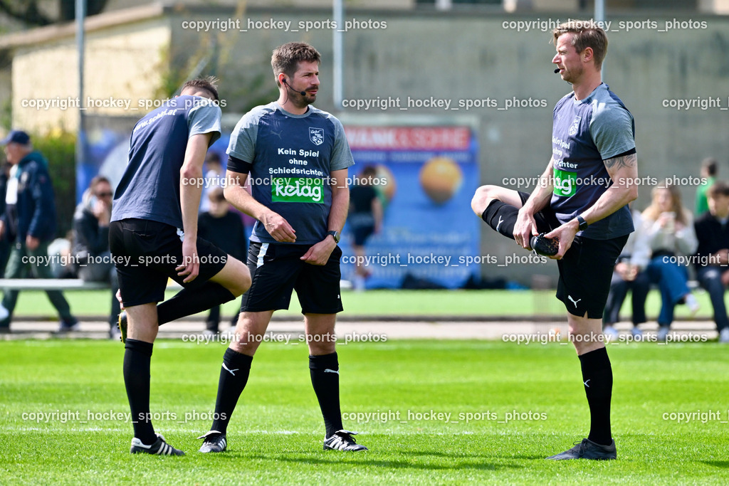 Donau Klagenfurt vs. SAK | Jasmin Muratovic Referee, Jürgen Hartenberger Referee, Stephan Orel Referee, SV Donau Klagenfurt vs. SAK, SV Donau Klagenfurt vs. SAK am 11.04.2026 in Klagenfurt (Sportplat Donau ), Austria, (Photo by Bernd Stefan)