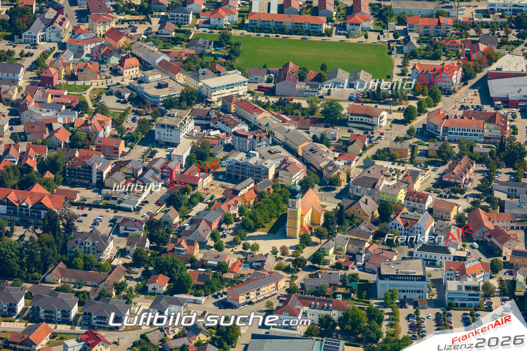 Luftaufnahme von Pocking - Die Luftaufnahme wurde 2025 vom UL-Flugzeug heraus erstellt ( keine Drohne ) - Hochauflösende Luftaufnahme - für professionelle Ausdrucke geeignet. Die Geschenkidee !Mit Lizenz und Bildrechte bestellbar
